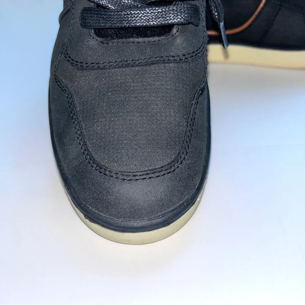 Primark Man Black Tan Sneakers Shoes‎ New Sz. 8